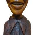 Madiba, (Nobel laureate series), 2007. Wood, 37 cm (h), 2007. Collection: William Humphrey's Art Gallery. Photo: Mario Pissarra.