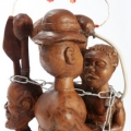 Permitted in the Pre-described Area of the Cape Peninsula Divisional Council of the Cape, 2007. Industrial pine, metal, plastic, 71 x 20 x 22 cm (Collection: M. Makeleni. Photo: C. Beyer