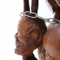 Permitted in the Pre-described Area of the Cape Peninsula Divisional Council of the Cape, 2007. Industrial pine, metal, plastic, 71 x 20 x 22 cm (Collection: M. Makeleni. Photo: C. Beyer
