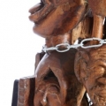 Permitted in the Pre-described Area of the Cape Peninsula Divisional Council of the Cape, 2007. Industrial pine, metal, plastic, 71 x 20 x 22 cm (Collection: M. Makeleni. Photo: C. Beyer
