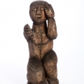 Kneeling Figure, c. late 1980s Wood, 56 x 26 x 20 cm. Private Collection, Cape Town. (Photo: C Beyer)