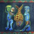 Harvesting Fish, 59 x 66 cm