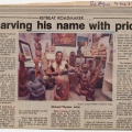 Carving his name with pride. The Argus. 14 February 1987.