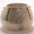Bowl I, 2005. Smoked earthenware and tacks. 13.5 x 18.5 cm (Image courtesy of Durban Art Gallery)