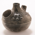 Waterpipe, 2010. Smoked earthenware and white clay. 9.2 x 9.8 cm (Image courtesy of Durban Art Gallery)