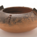 Bowl with Bat Ears, 2006. Smoked terracotta and tacks. 9 x 16.6 cm (Image courtesy of Durban Art Gallery)