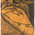 Reminiscing, 2012. Charcoal on paper. 110 x 59 cm (Image courtesy of Durban Art Gallery)