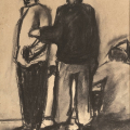 Watching, 1999. Charcoal on paper. 45.5 x 35.5 cm (Image courtesy of Durban Art Gallery)