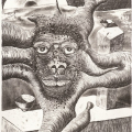 The Dreamer (Creation at Sunset), 1993. Soft ground etching on paper. 50.5 x 35 cm (Image courtesy of Durban Art Gallery)