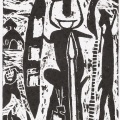 The Zulu Warrior, 2012. Woodcut on paper. 24.5 x 16 cm (Image courtesy of Durban Art Gallery)