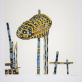 The Rock (from Nukain Mabazo series), 2013. Four colour chine colle lithograph. 50 x 43 cm (Photo courtesy of The Artists' Press)