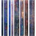 Geoseam Barcode: Stock Exchange of Minerals Matter collected from Mines and Industrial Sites with Archival Acrylic Emulsion  Approx. 190 x 200 cm, Jeannette Unite. Image Courtesy of Rust-en-Vrede Gallery.