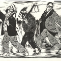 Untitled, linocut.