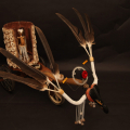 The Domain of the Healing Fairy, 2012. Wood, cloth, beads, leather, cloth, shells and found objects