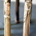 The Mother | Woman (detail: The King and The Priest), 1991. Wood and paper mache