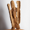 Euronyme Recalled, 2017-18. Wood with beads and gold-leaf,  74 x 100 x 29 cm