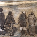 Mother's grief, 2005.  Drypoint and monoprint. 98,5 cm x 52 cm (Photo courtesy the artist)