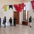 From Birth to Death. 2015. Clothes. Site-specific installation, dimensions variable. (Image courtesy of the artist).