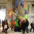 Peace Tower. 2013. Wood & clothes. 700 x 350 x 350cm. (Image courtesy of the artist).