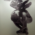 I am the fish, you are a bird III,  2016. Mixed-media on mirror, 55.6 × 75.6 cm (Image courtesy of the artist).