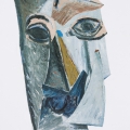 Mask Picasso, 2009. Collage on paper. 58.5 x 40 cm (Photo: Mike Hall)
