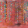 Kwaai Lappies II, 2009. Acrylic and mixed media on canvas. 44 x 169.5 cm (Photo: Mike Hall)