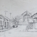 Sketch for Linocut, 1986. Pencil drawing. 50 x 31.5 cm. Artist's collection (Photo: S Williams)