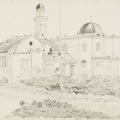 Muir Street Mosque, 1984. Pencil on paper. 37 x 54 cm (Photo: Mike Hall)