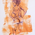 Nude Study, 2009. Ink and acrylic on Paper. 33 x 45 cm (Photo: S Williams)