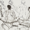 Female Nude Study, 2013. Pen and ink on paper. 42 x 59 cm (Photo: Mike Hall)