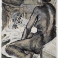 The Long Gaze, c.1993. Acrylic paint and mixed on paper. 100 x 76 cm (Photo: Mike Hall)