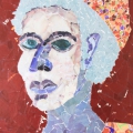Mask 10, 2009. Collage on paper. 62 x 43 cm (Photo: S Williams)