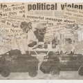 Political Violence, c. 1994. Etching and collage on paper. 22.3 x 29.8 cm (Photo: Mike Hall)