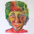 Africa Man, 2009. Big-Nosed People series. Monoprint. 43 x 61 cm. Artist's Collection (Photo: S Williams)