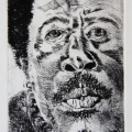 Self Portrait, 1986. Etching. 12.5 x 17 cm. Artist's Collection (Photo: S Williams)