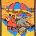 Fruits of Our Labour, c. 1990. Colour linocut. 31 x 36.5 cm. Artist's collection (Photo: S Williams)