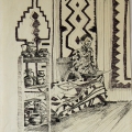 Phillip Drawing, 1981. Pencil and ink. 24 x 38 cm. Artist's collection (Photo: S Williams)