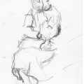 Troubled, c. 1982 – 1986. Pencil on paper. 29.5 x 21 cm. (Image courtesy of the artist).