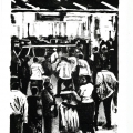 Ricky Dyaloyi, Taxi rank 2, 2018. Lithograph on paper