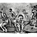 Xolile Mtakatya, Jikijela, 2018. Lithograph on paper