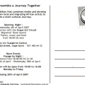 Voyage Ensemble, A Journey Together - Exhibition Invite. 2007.