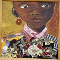 The woman with Alf. Mixed media, 55 x 55 cm. (Image courtesy of the artist).
