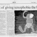 'The art of giving Xenophobia the brush', Thursday , 21 September 2006.