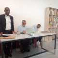 Ernest Shozi (Deputy Head of Libraries & Heritage), Ismail Mahomed (Director of the CCA)  and Russel Hlongwane (VAR DBN  representative)
