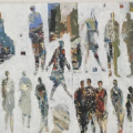 On the Street, 2013. Oil on canvas, 65 x 150 cm. (Image courtesy of the artist).