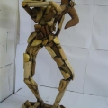 Wrestling the Spirit Within 2006. Wood and metal, 193 x 109 x 89 cm. (Image courtesy of the artist).