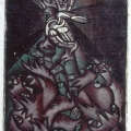 The Pilot and His Job (Vietnam war), 1965. Woodcut. 84 x 59 cm. (Image courtesy of the artist).