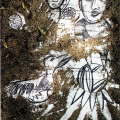 drawing in the sand, Maitland, 1998