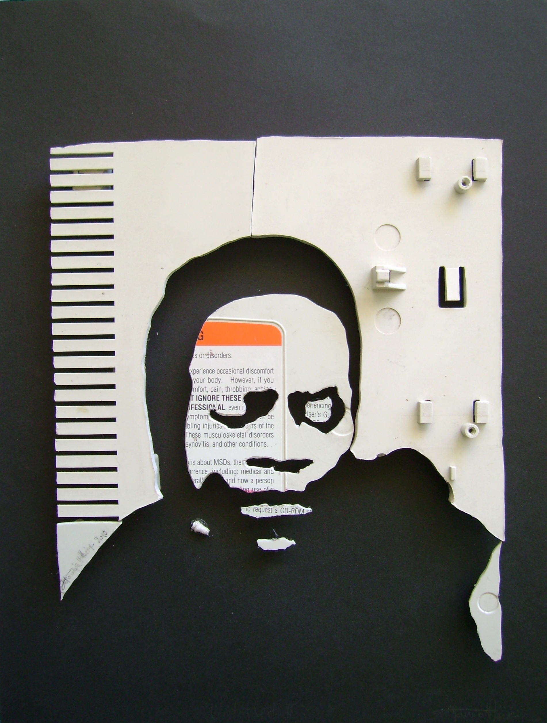 Untitled, 2010. Plastic cut on paper. 30 x 40 cm (Image courtesy of the artist)
