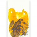 Very Yellow Plastic Bag, 2017. Monotype, 30 x 50 cm. (Image courtesy of the artist)